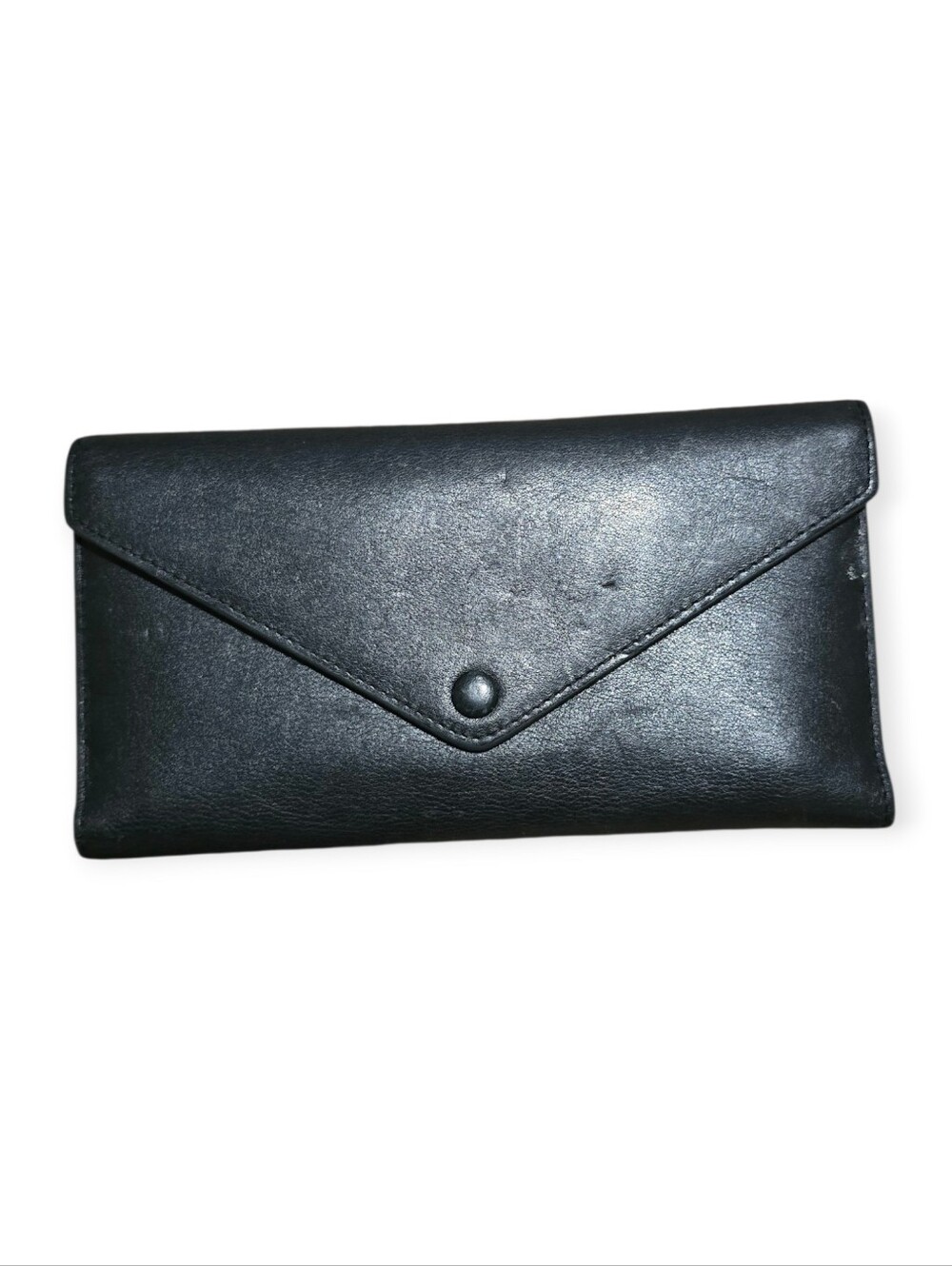 Cole Haan Black Leather GrandSeries Long Wallet with Gold Logo - Picture 3 of 6
